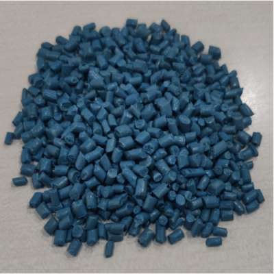 Recycled-polypropylene-blue-granules